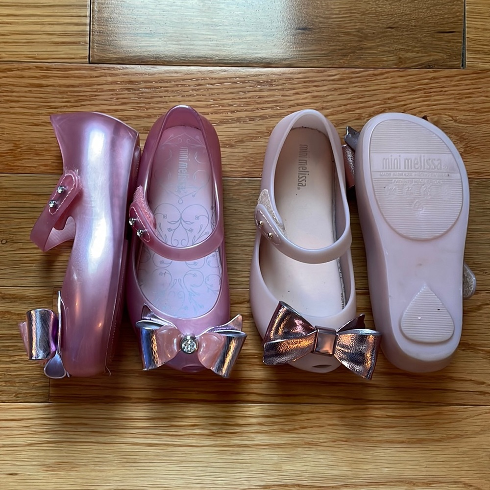 Mini Melissa Girls Size 10T Pink Shoes